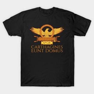 Latin Language Parody - Carthagines Eunt Domus - SPQR Rome T-Shirt